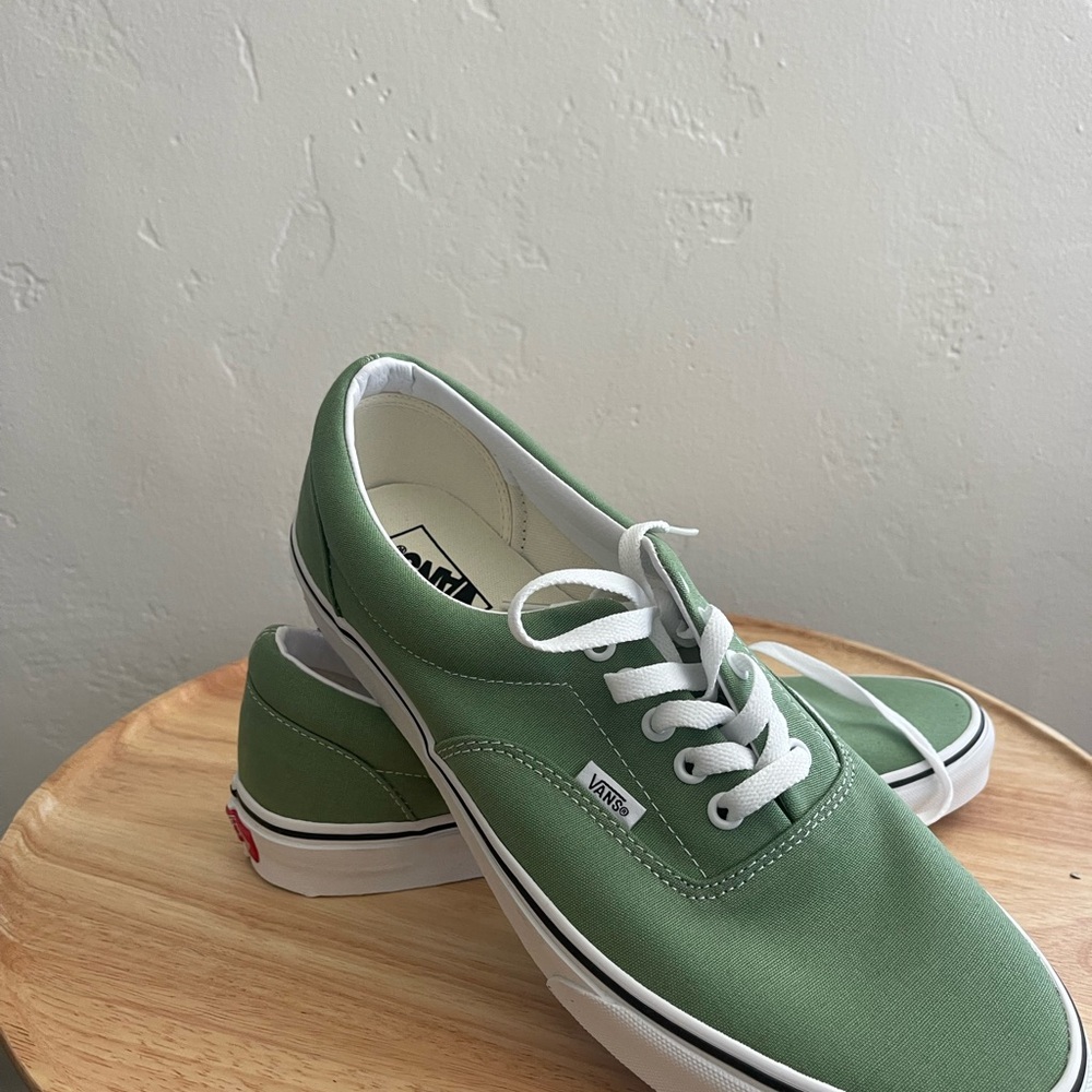 Vans Green Canvas Sneakers Classic Low-Top Style